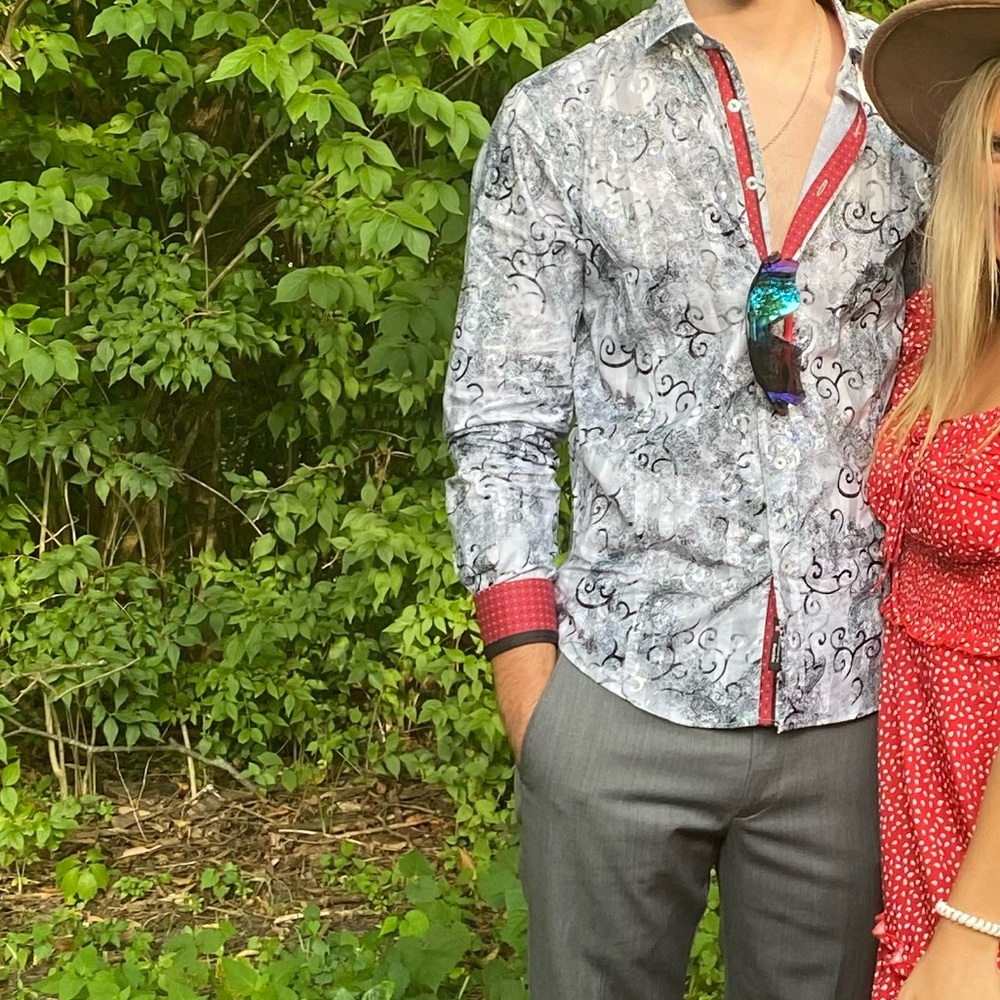 Men’s buckle long sleeve button up